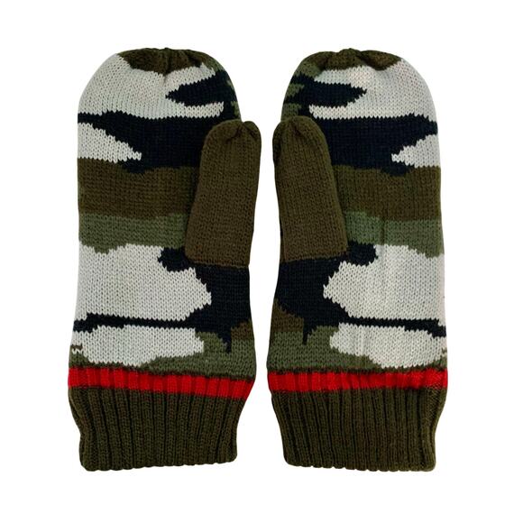 NEW Panache Green Camouflage Stripe Mittens - Picture 2 of 5